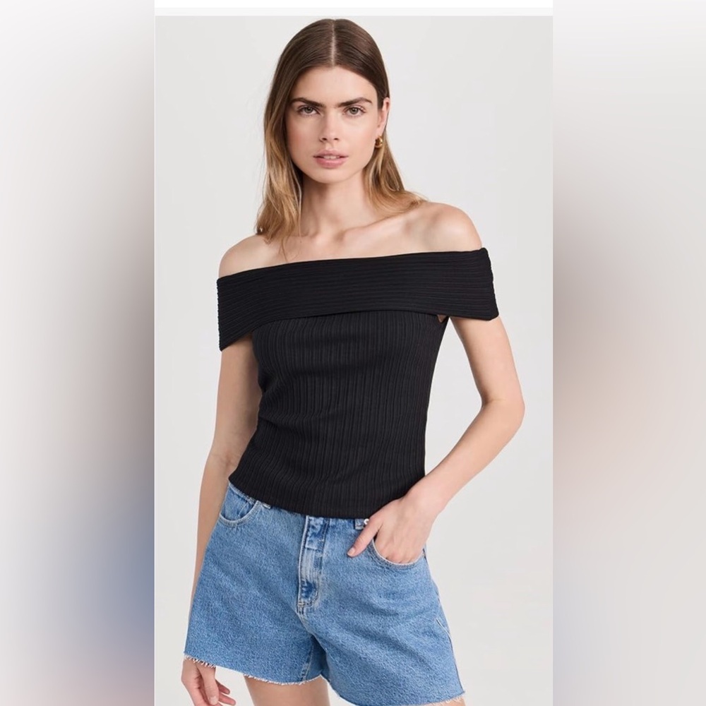 Madewell Ribbed Off-Shoulder Top